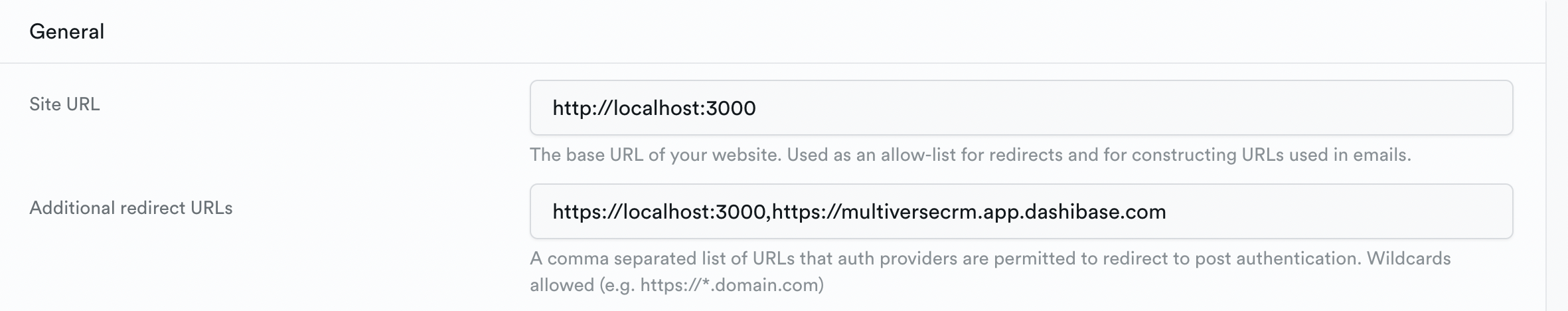 Add app URL to Supabase redirect URLs